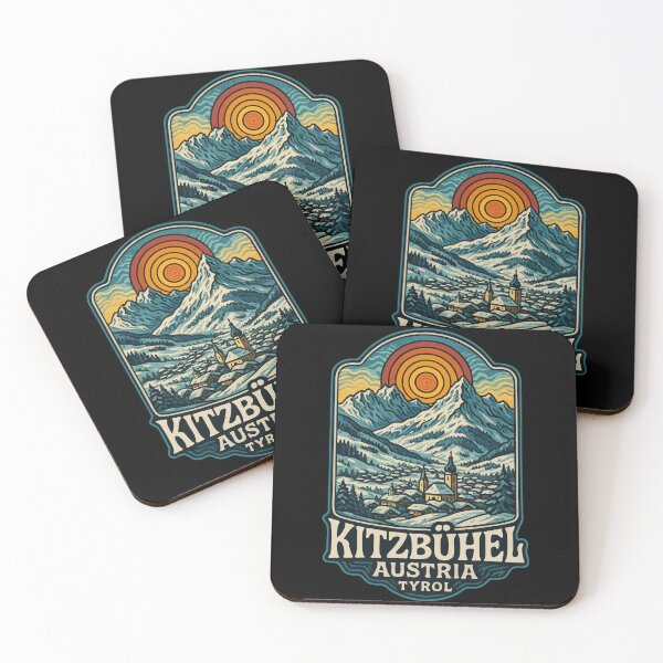 Item preview, Kitzbuhel Austria Retro Trippy Art Travel designed and sold by TomFrontierArt.