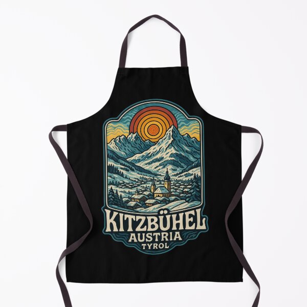 Item preview, Kitzbuhel Austria Retro Trippy Art Travel designed and sold by TomFrontierArt.