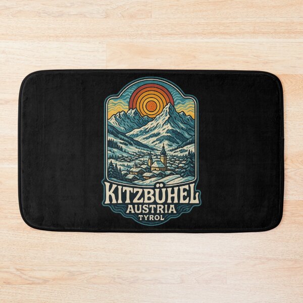 Item preview, Kitzbuhel Austria Retro Trippy Art Travel designed and sold by TomFrontierArt.