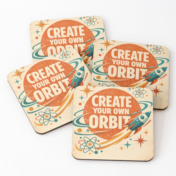 Item preview, Create Your Own Orbit – Retro Space Inspiration designed and sold by ForeverPrintsOK.