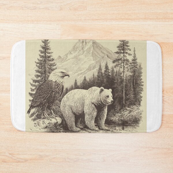 Item preview, Eagle, Bear in Nature designed and sold by NicolasGlowArt.