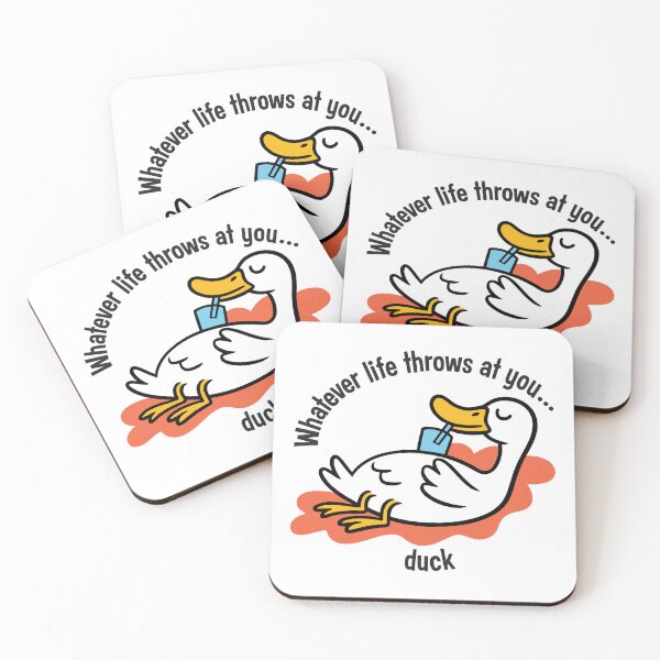 Item preview, "Whatever life throws at you, duck" funny pun t-shirt designed and sold by ArthousePromos.