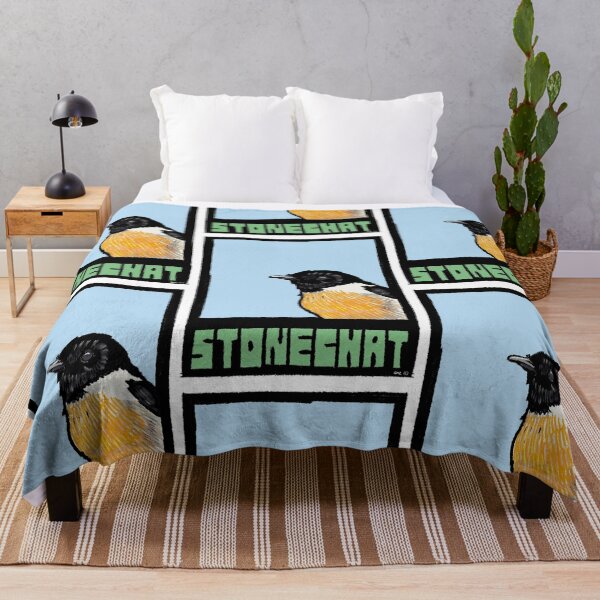 Item preview, Stone Chat – Bold Modern British Bird Illustration designed and sold by GWARTGB.