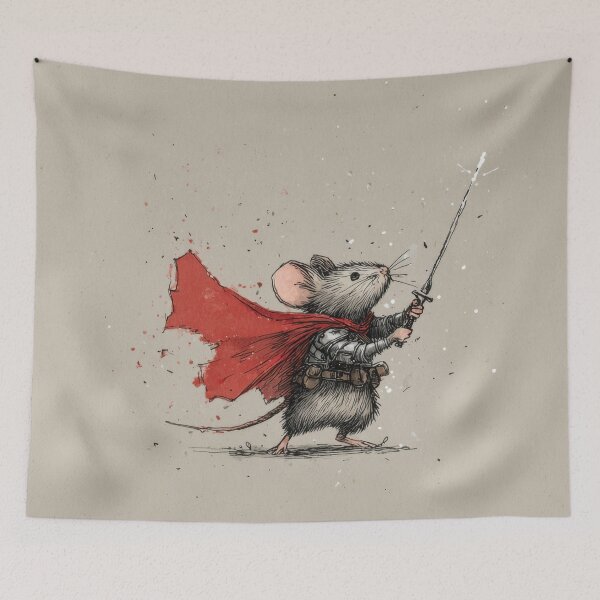 Item preview, Mouse in armor holds sword high designed and sold by anytka.
