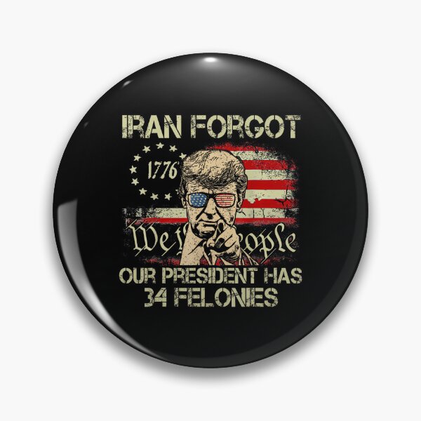 Item preview, Iran Forgot Our President Has 34 Felonies Vintage Us Flag  designed and sold by puzchresta.