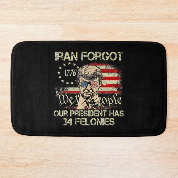 Item preview, Iran Forgot Our President Has 34 Felonies Vintage Us Flag  designed and sold by puzchresta.