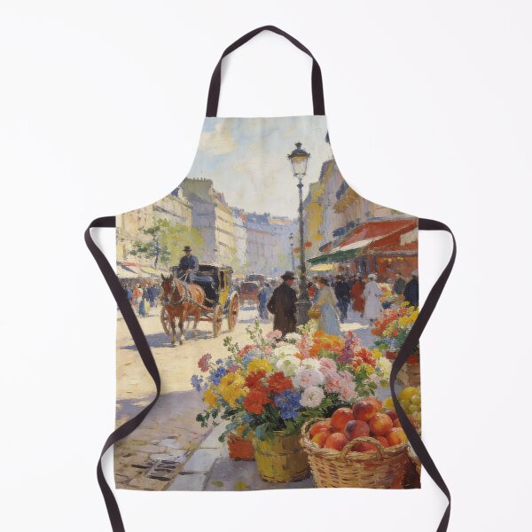 Item preview, Beautiful Marketplace Street Art, Impressionist Shops, Flowers & Fresh Fruit Stalls designed and sold by BlareBlare.
