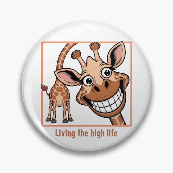 Item preview, Funny Giraffe "Living The High Life" Design - Cute Animal Pun Tee designed and sold by ArthousePromos.