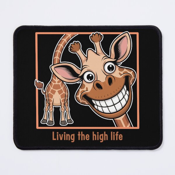 Item preview, Funny Giraffe "Living The High Life" Design - Cute Animal Pun Tee designed and sold by ArthousePromos.