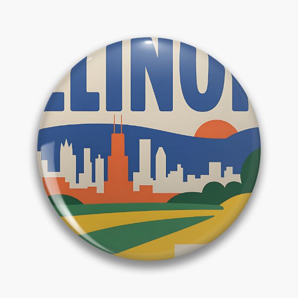 Item preview, Illinois - Travel Poster - USA designed and sold by PrintableTravel.