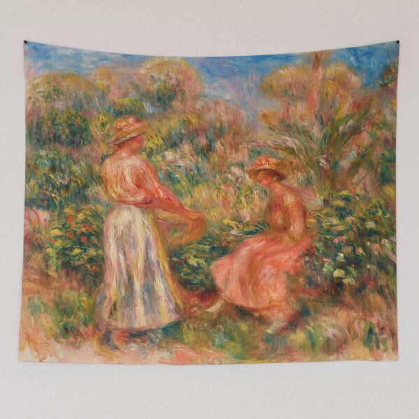 Item preview, Deux Femmes Dans Le Jardin De Cagnes by Pierre-Auguste Renoir: Impressionist Garden Art designed and sold by artofuniverse.