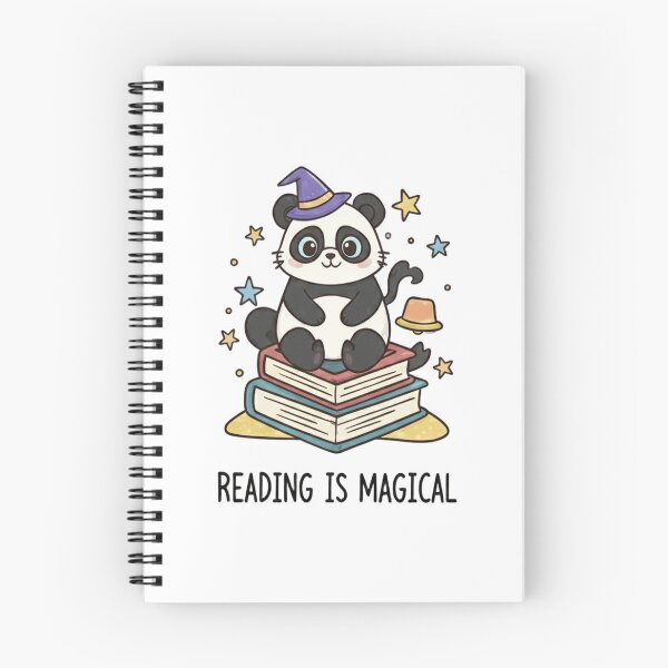 Item preview, Reading is Magical - Cute Kawaii Panda Book Lover Art designed and sold by Jossartist.