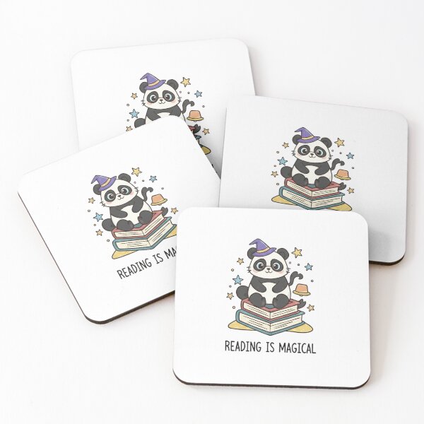 Item preview, Reading is Magical - Cute Kawaii Panda Book Lover Art designed and sold by Jossartist.