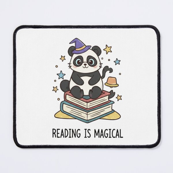 Item preview, Reading is Magical - Cute Kawaii Panda Book Lover Art designed and sold by Jossartist.