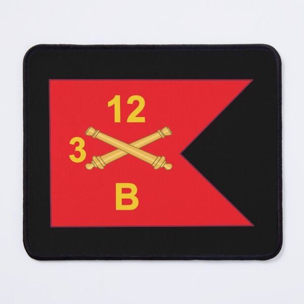 Artikelvorschau, Armee – Bravo-Batterie, 3. Bataillon, 12. Artillerieregiment – Standarte X 300 entworfen und verkauft von Military Insignia Products.