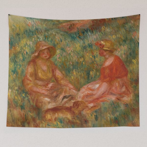 Item preview, Deux Filles Dans Un Pre by Pierre-Auguste Renoir: Impressionist Garden Poster designed and sold by artofuniverse.