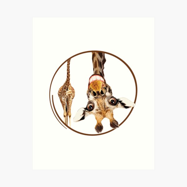 Item preview, Surreal Upside-Down Giraffe Design - Weird Artistic Animal Tee designed and sold by ArthousePromos.