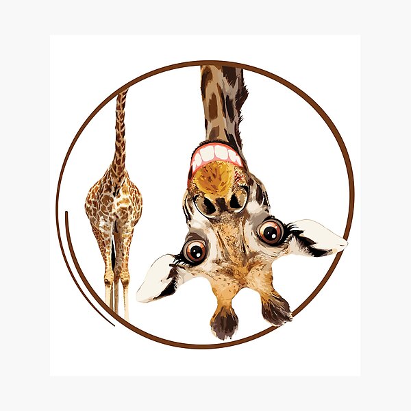 Item preview, Surreal Upside-Down Giraffe Design - Weird Artistic Animal Tee designed and sold by ArthousePromos.