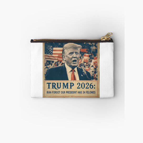 Item preview, Iran Forgot Our President Has 34 Felonies Patriotic Satire designed and sold by SkeletonsDanger.