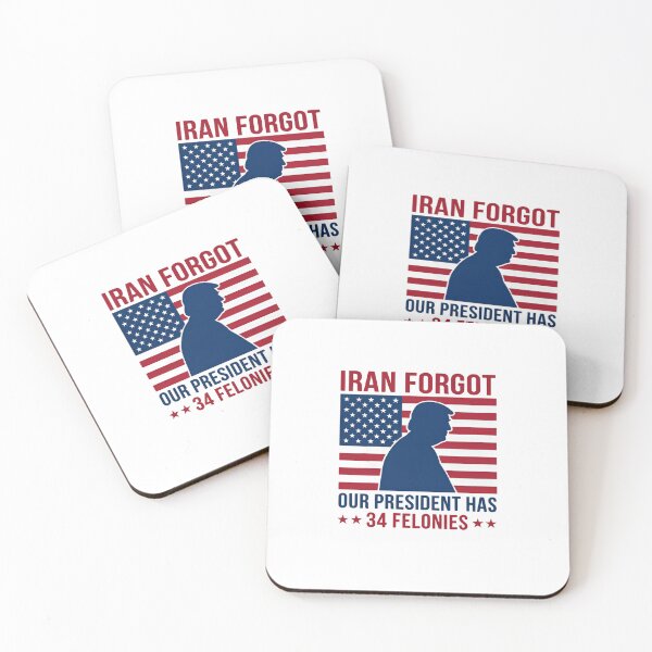 Item preview, Iran Forgot Our President Has 34 Felonies Vintage Political Joke designed and sold by SkeletonsDanger.
