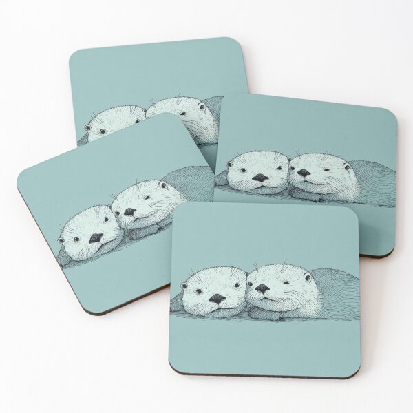 Item preview, Two otters relax together designed and sold by anytka.