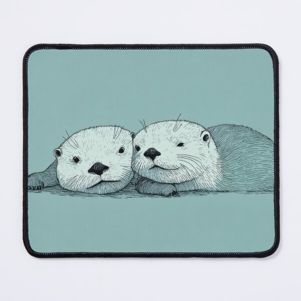 Item preview, Two otters relax together designed and sold by anytka.
