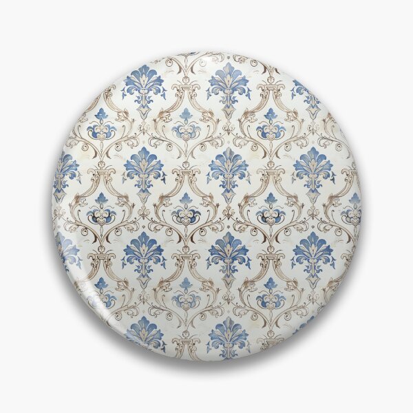 Item preview, Vintage Blue French Damask Pattern designed and sold by LouieVanille.