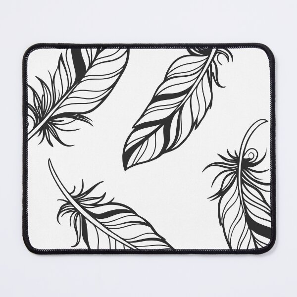 Item preview, Ornamental Feather Line Art Illustration designed and sold by Poise&Petals.