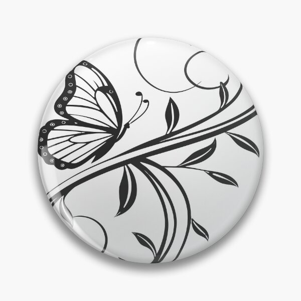Item preview, Ornamental Butterfly Number Eight Line Art designed and sold by Poise&Petals.