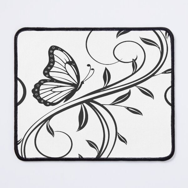 Item preview, Ornamental Butterfly Number Eight Line Art designed and sold by Poise&Petals.