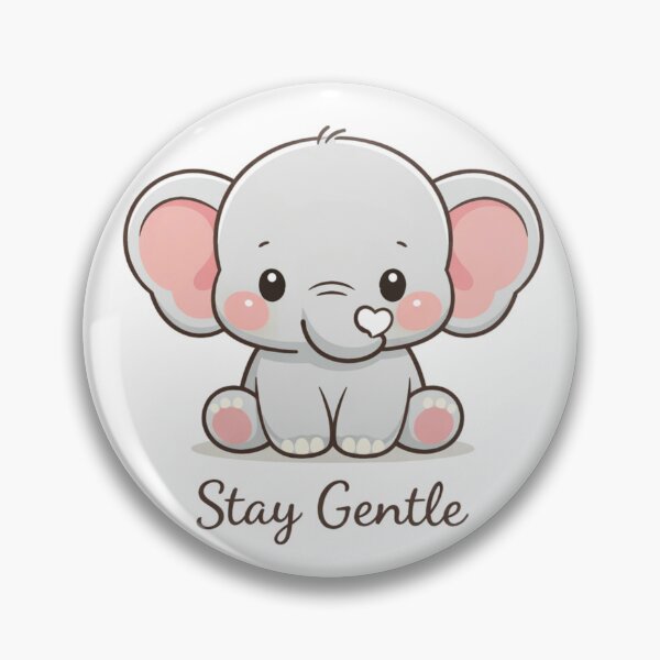 Item preview, Kawaii Baby Elephant  - Cute Pastel Animal Illustration. designed and sold by Lylysun.