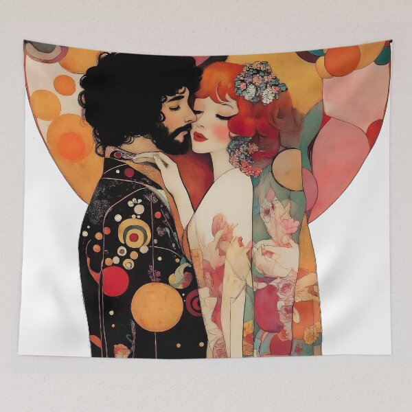 Item preview, Art Nouveau Romantic Lovers designed and sold by Shoot-The-Moon.