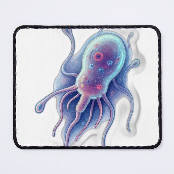 Item preview, Neon Glowing Bacterium Illustration – Microbial Art Sticker designed and sold by PrintMadog.