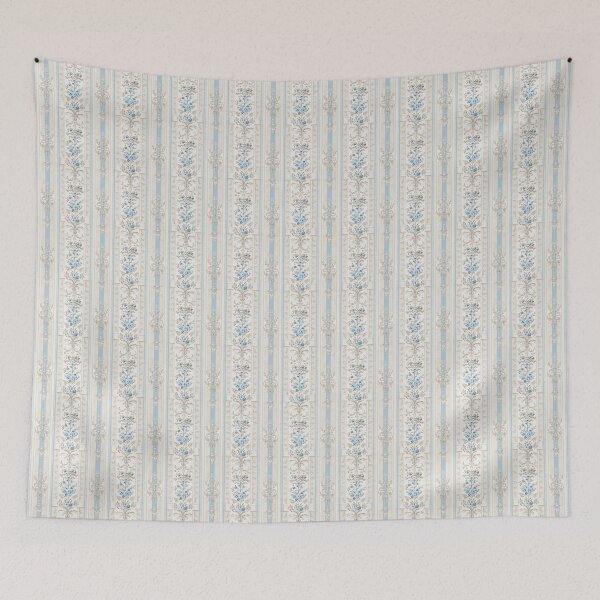 Item preview, Vintage Blue French Striped Floral designed and sold by LouieVanille.