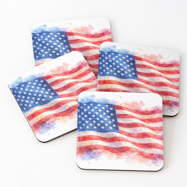 Item preview, Watercolor USA Flag Artwork designed and sold by Fourdoorsout.