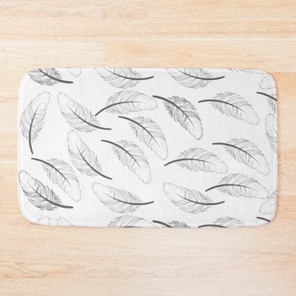 Item preview, The pattern features hand-drawn sketch style feathers on a plain white background designed and sold by Giree07.