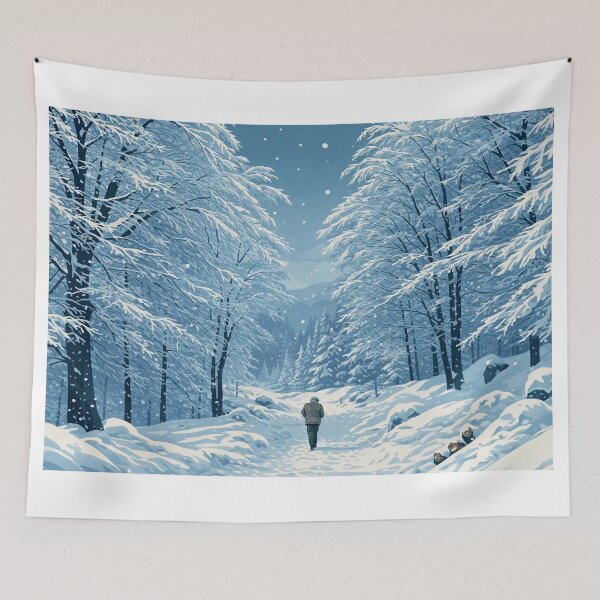 Item preview, Winter Forest Path in the Mountains designed and sold by darekkocurek.