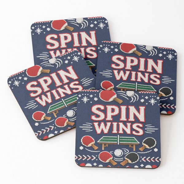 Item preview, Spin Wins Table Tennis Sports Motivation Knitting Patterns designed and sold by Mauswohn.