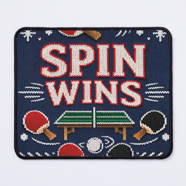 Item preview, Spin Wins Table Tennis Sports Motivation Knitting Patterns designed and sold by Mauswohn.