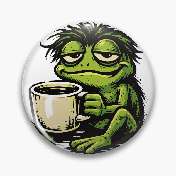 Item preview, A sarcastic tired frog character expressing the classic no sleep mood. The grunge textures and halftone shading add attitude while keeping designed and sold by Dejbar.