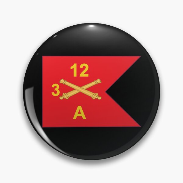 Artikelvorschau, Armee – Alpha-Batterie, 3. Bataillon, 12. Artillerieregiment – Standarte X 300 entworfen und verkauft von Military Insignia Products.