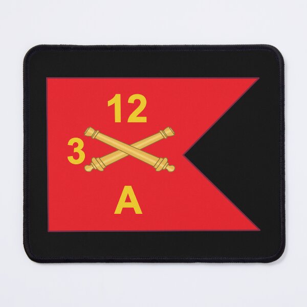 Artikelvorschau, Armee – Alpha-Batterie, 3. Bataillon, 12. Artillerieregiment – Standarte X 300 entworfen und verkauft von Military Insignia Products.