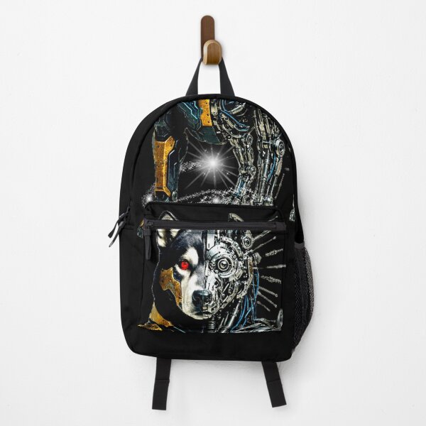 Item preview, Retro Cybernetic Siberian Husky with Exposed Robot Skull designed and sold by Naturalite19.