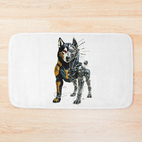 Item preview, Retro Cybernetic Siberian Husky with Exposed Robot Skull designed and sold by Naturalite19.