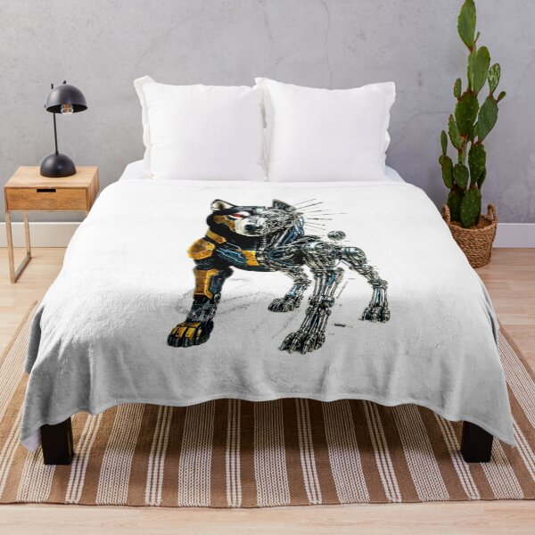 Item preview, Retro Cybernetic Siberian Husky with Exposed Robot Skull designed and sold by Naturalite19.