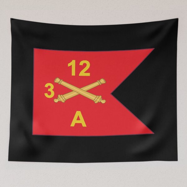 Item preview, Army - Alpha Battery 3rd Battalion, 12th Artillery Regiment - Guidon X 300 designed and sold by Military Insignia Products.