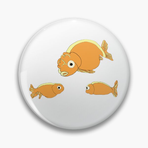 Item preview, Cute Kawaii Ranchu Goldfish,  Adorable Fancy Goldfish Swimming Illustration designed and sold by Najomiartstudio.