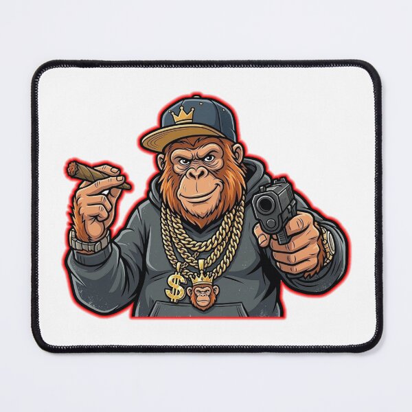 Item preview, ORANGUTAN GANGSTER SMOKING A WEED BLUNT designed and sold by Python Designs .