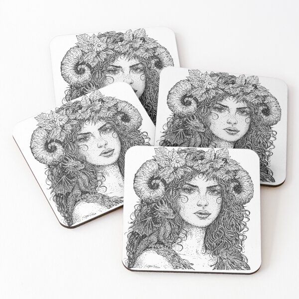 Item preview, Faun Girl with Dragon designed and sold by GaryStenningArt.