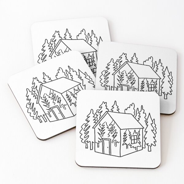 Item preview, Doodle Interior Series: Minimalist Forest Cabin designed and sold by mini-hama.